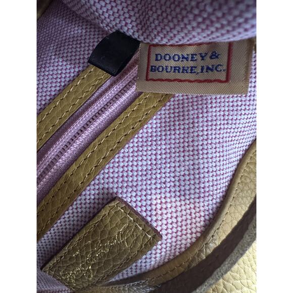 Dooney & Bourke Samba Logo Lock Sac with Keyring Hobo Shoulder Bag Toffee Purse - Picture 6 of 16